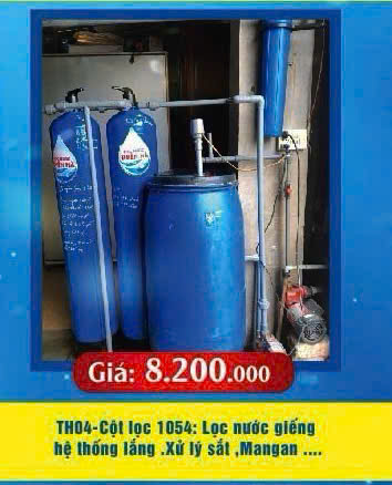 TH04 2 cột + lắng xử lý nước nhiễm sắt , mangan